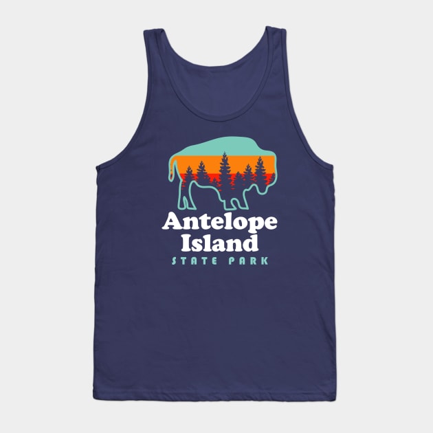 Antelope Island State Park Bison Great Salt Lake Utah Tank Top by PodDesignShop